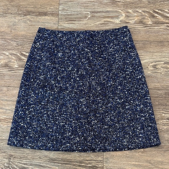 Hugo Boss Blue Tweed A-Line Skirt Women's Size 8 - Picture 1 of 9